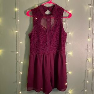 Wine Colored Romper